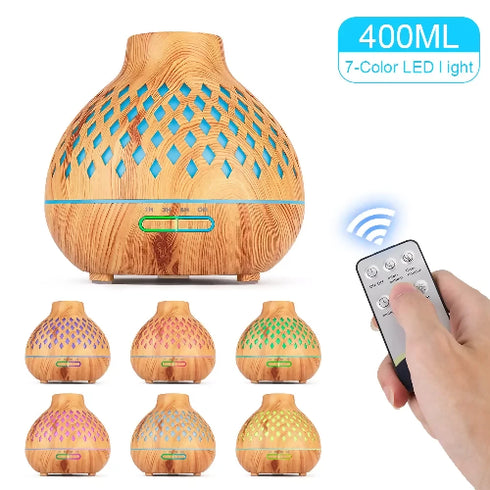 400ml Air Humidifier Essential Oil Diffuser Lamp Diffuser 7 Colored LED Lights