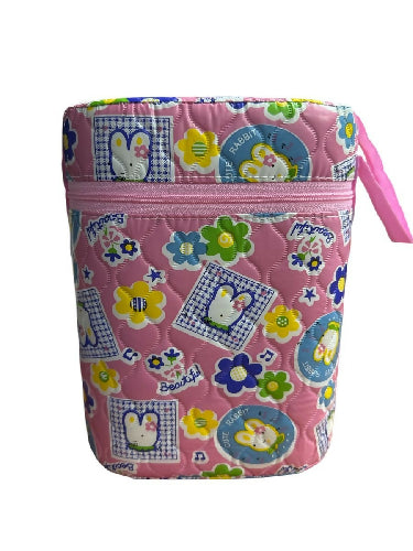 Insulated Plastic Warmer-Double Bottle-Pink