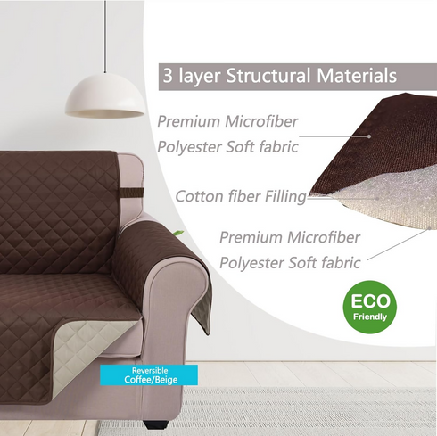 2 seater Reversible Sofa Cover Couch Cover for Pets.