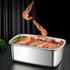 Food Storage Containers Stainless Steel Fresh-keeping Box x4