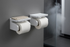 2 Piece-Wall-Mounted Toilet Paper Holder with Storage Shelf