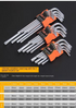 9Pcs Industrial Grade Metric Star Flat Head Ball End Long Arm Strength Helping T Handle Allen Wrench Hex Key Set Hand Tools