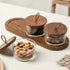 3-Piece Nut Jar Set with Wooden Tray