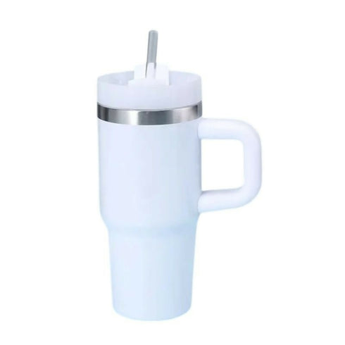 Tumbler with Handle and Straw