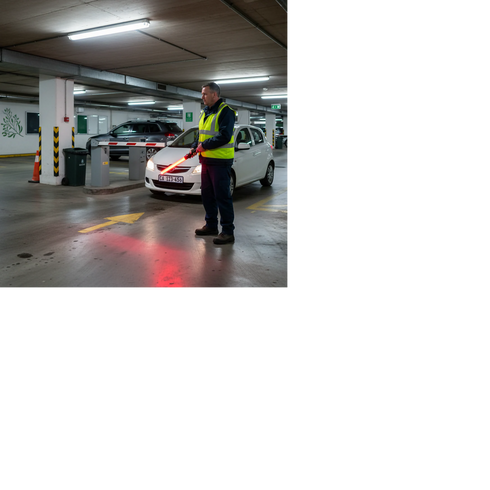 Red LED Traffic Safety Baton Light, with two flashing modes, 20.5 inch