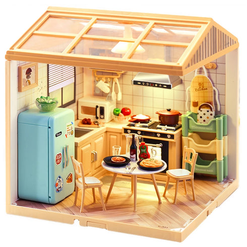 Kids Educational Toys 3D Building Blocks DIY Assembled Handmade Hut