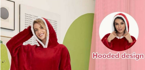 Oversized Sherpa Hoodie Blanket