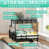 Dish Drainer 2 Tier Black with Drip Tray
