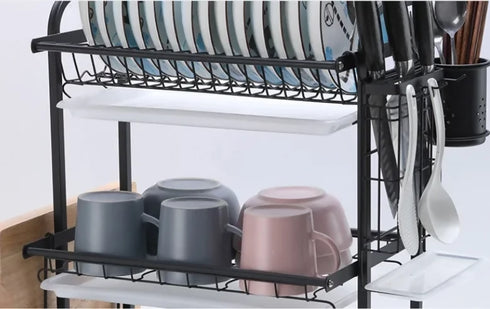 Stainless Steel 2-Tier Dish Collapsible Drying Rack
