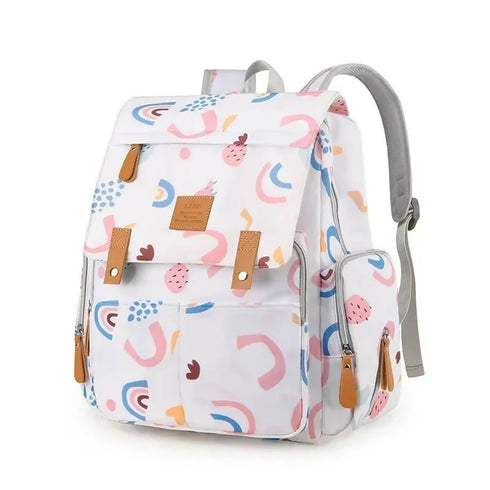 Backpack Diaper Changing Bags Oxford Mother and Baby Bag Nappy Bag -white