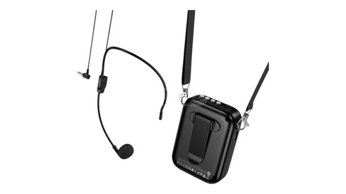 Portable BT Speaker with Wired Head-worn Microphon