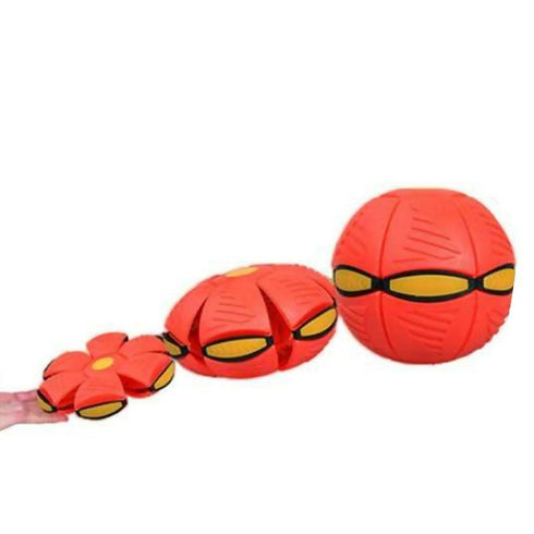 Flat Ball Frisbee UFO Flying Disc & Throwing Ball - Red/Spaceship Crimson