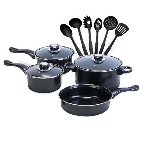 13 pcs Cookware Set Pan and Casserole with Kitchen Tools Set