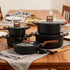 15-Piece Non-Stick Vertical Lines Soup Pot Set