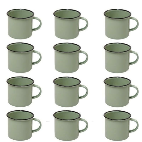 Vintage Enamel Mugs 12pack