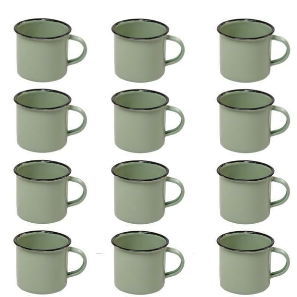 Vintage Enamel Mugs 12pack