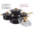 8-Piece Stainless Steel Nonstick Lightweight Cookware Set with Glass Lids