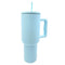 1.18L Tumbler With Handle & Straw Lid, Stainless Steel Travel Mug Blue