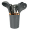 Silicone Kitchen Utensil Set with Wooden Handle
