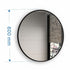 Modern Round Wall Mirror Frame - 60cm Black