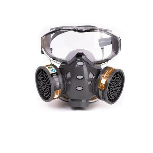 Gas Mask with Integrated Goggles