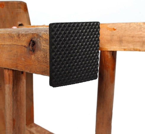 12pcs Black Non Slip Self Adhesive Floor Protectors Rubber Pads for Furniture 25 x 38mm -REF:82410