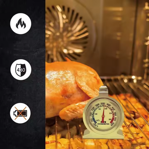Kitchen Oven Thermometer Dial Classic Series Stainless Steel Cooking Oven Thermometer