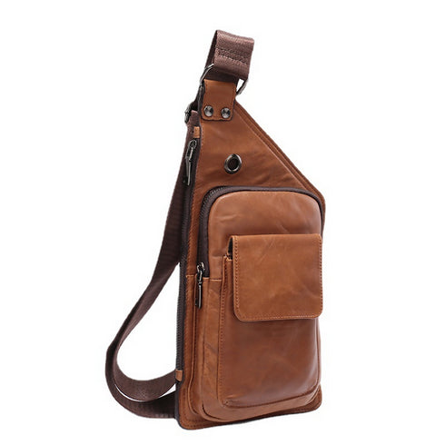 Mens' PU Leather Chest, Shoulder Bag.