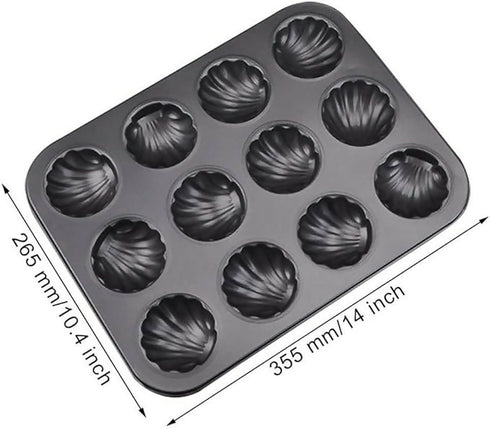 Cookie Mould Carbon Steel Shell Baking with 12-Cavity