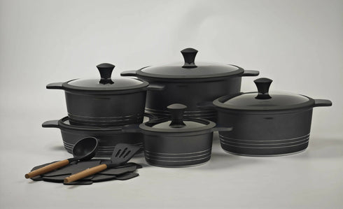 Modern Nobel Nonstick Cookware Set Glass Lid