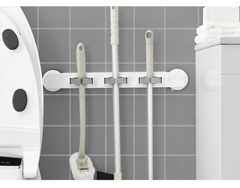 Broom Holder Wall Mount - White