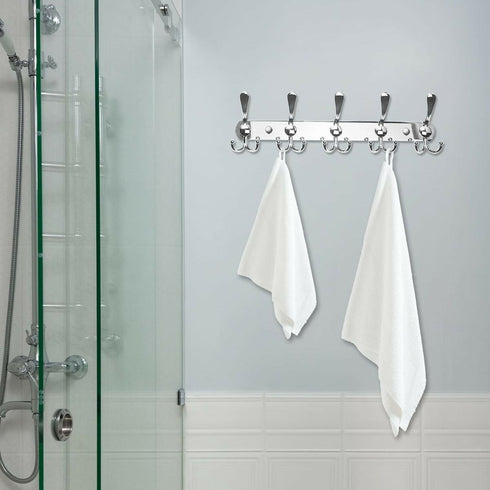 Wall Hook Rack for Coats, Hats, Bags, Towels, Stainless Steel