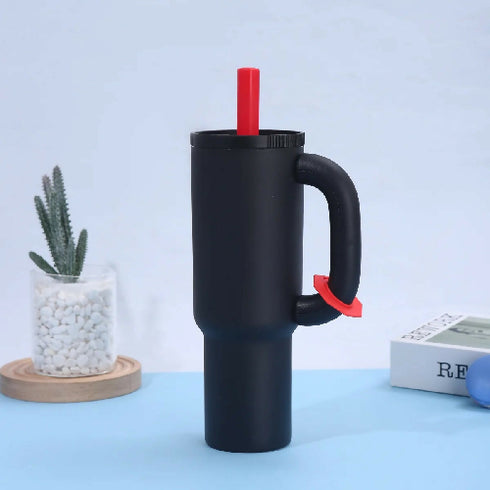 Double-layer leak-proof foldable straw cup