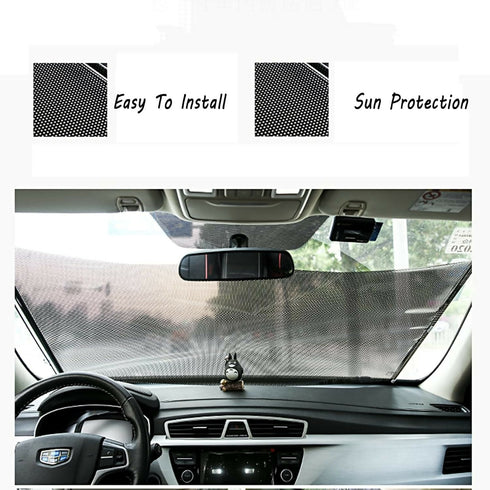 No Drilling Retractable Roller Window Shades - 58 x 125cm