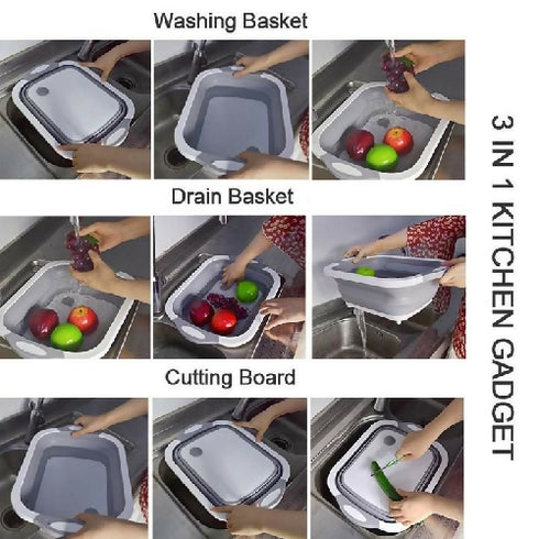 Vegetables Washing Basket, Dish Tub and a Cutting Board