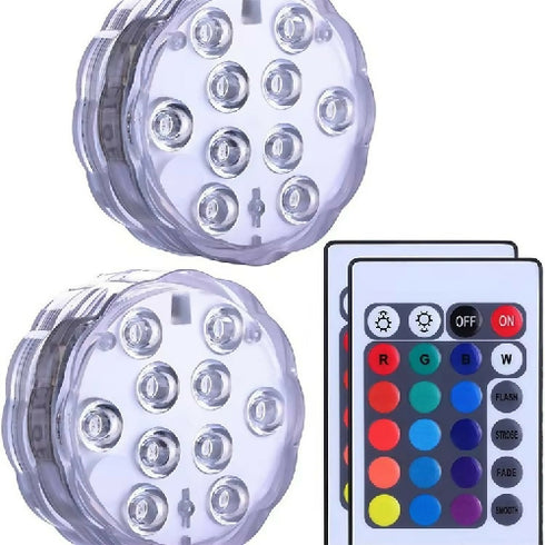 10Leds Waterproof RGB Submersible Swimming Pool Lights with a Remote