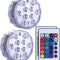 10Leds Waterproof RGB Submersible Swimming Pool Lights with a Remote