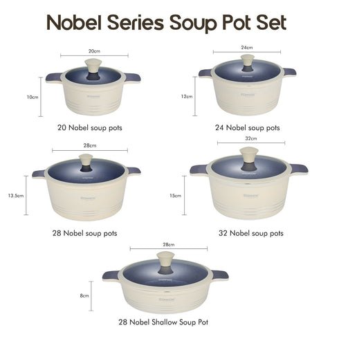 Modern Nobel Nonstick Cookware Set Glass Lid