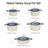 Modern Nobel Nonstick Cookware Set Glass Lid