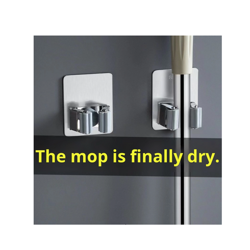4-Pack Mop and Broom Holder Wall Mount
