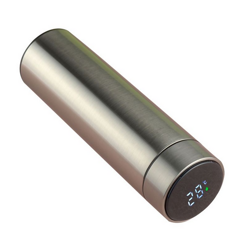 Intelligent Temperature Measuring Water Cup 304 Stainless Steel - Black