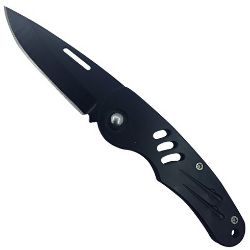 Steel black pocket knife