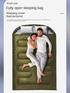 Outdoor Cotton Flannel Double Sleeping Bag for Camping Backpacking Hiking Cold Weather Polyester Fabric
