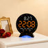 Digital Alarm Clock with Adjustable Time, Black and Orange