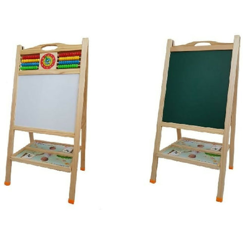 Multifunctional Foldable Magnetic Wooden Easel Board With Drawing Accessories