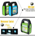 COB working emergency light mobile lantern solar powered - Green