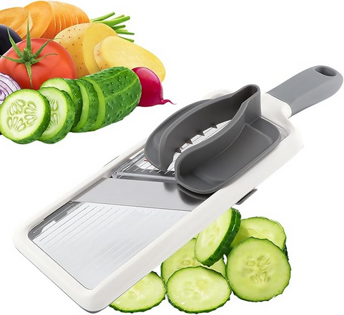 Multi Handheld Mandoline Slicer with Adjustable Stainless Steel Blades