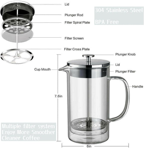 1000ml French Press Coffee Maker