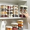 4-Piece Airtight Food Storage Containers | Stackable Fridge Organizer Boxes with Lids