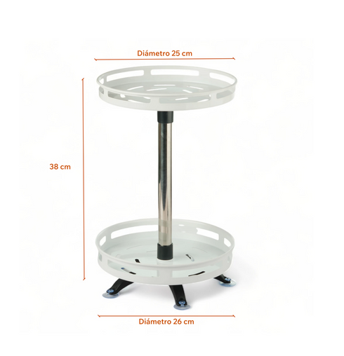 Multifunctional Tabletop 360 Rotating 2 Tier Spice Rack Organizer